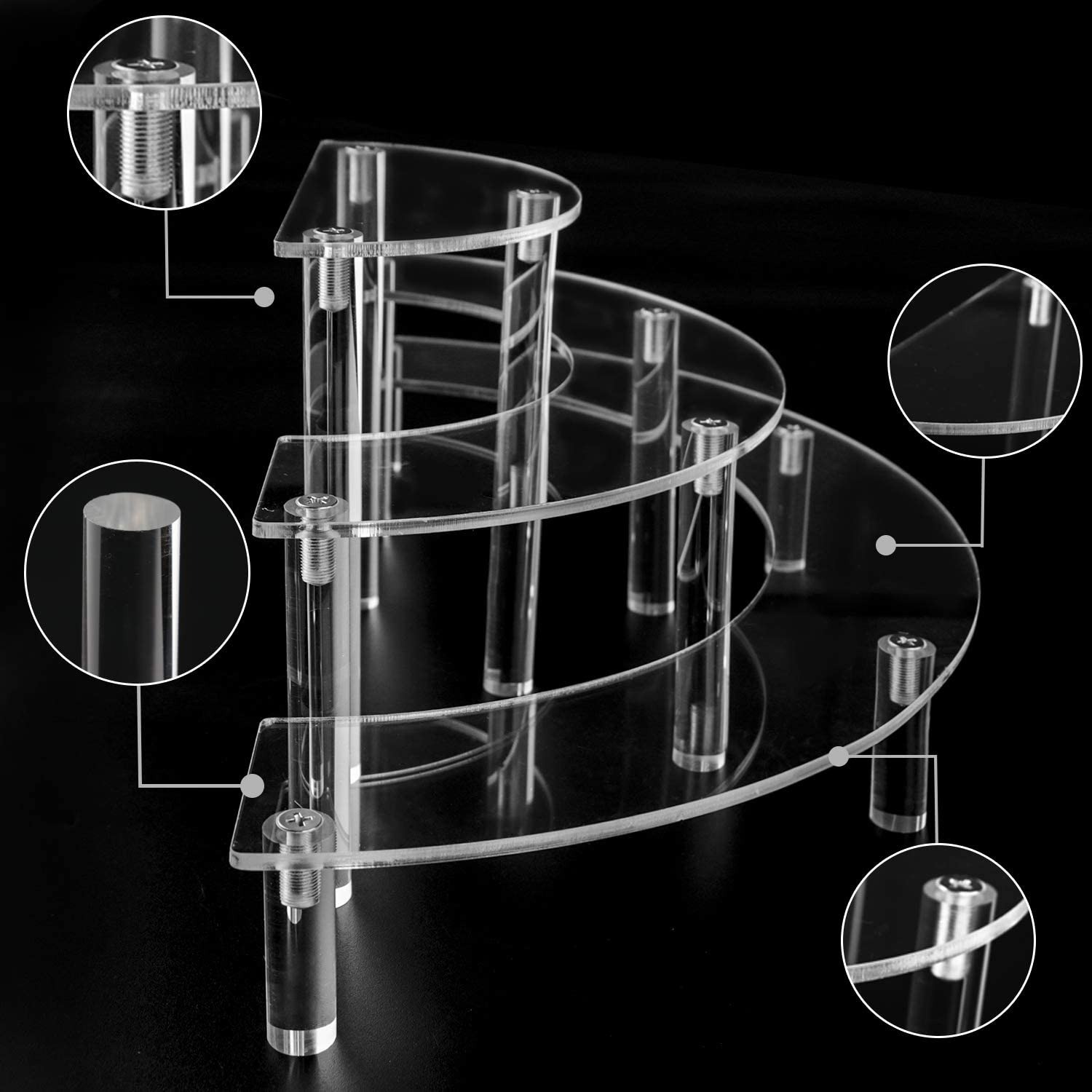 3-Tier Acryl Ronde Cupcake Des - Pop Display Shelf recensie en prijs