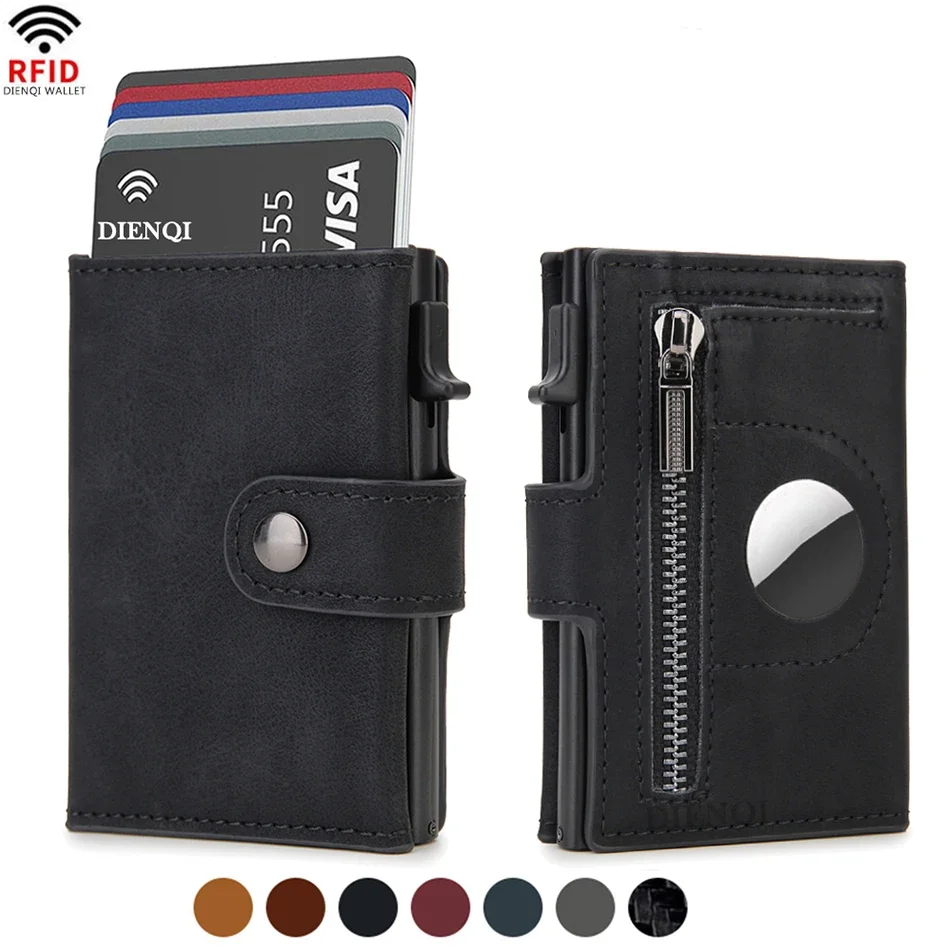 Rfid lederen Airtag herenporte - Card Top Loader recensie en prijs