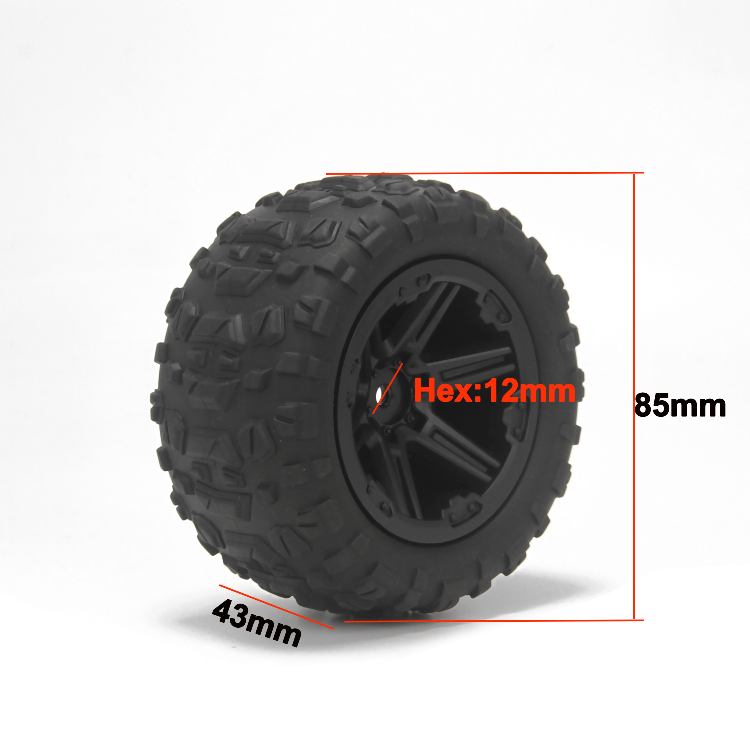 4 stuks 85mm rubberen banden v - Hot Wheels Car Monster Trucks recensie en prijs